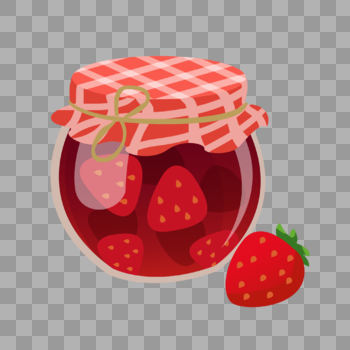 一罐甜美的草莓酱图片素材免费下载