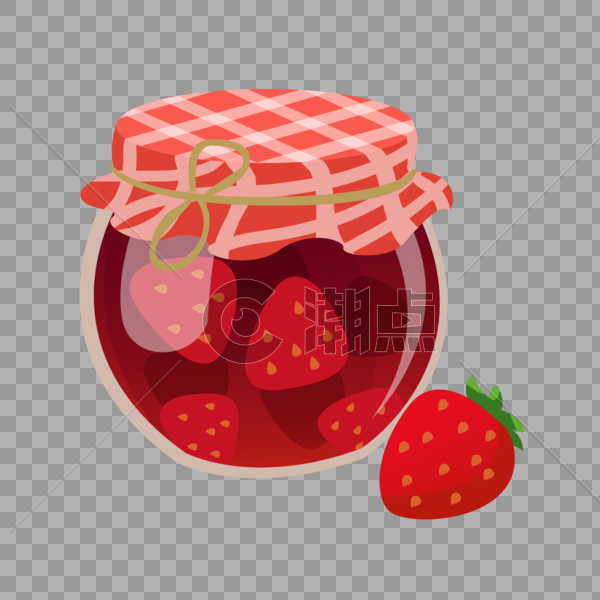 一罐甜美的草莓酱图片素材免费下载