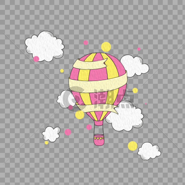 天空中美丽的彩色热气球图片素材免费下载