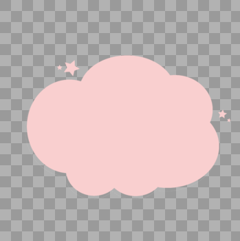 矢量卡通粉色云朵边框图片素材免费下载