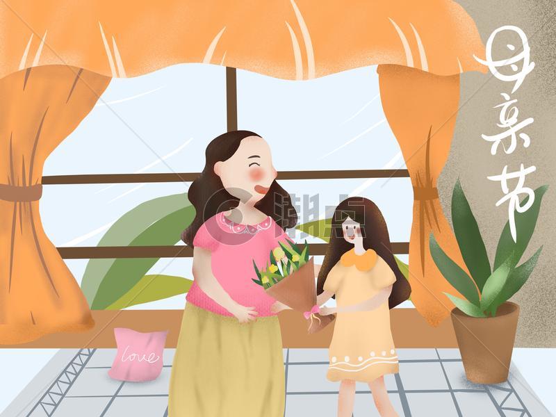 母亲节唯美插画图片素材免费下载