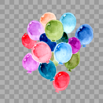 节日彩色气球图片素材免费下载