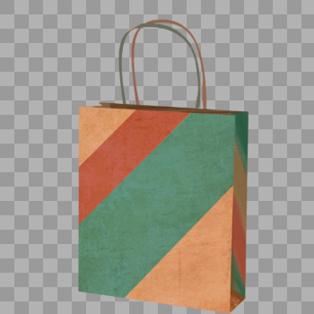 彩色羊皮纸材质购物袋图片素材免费下载