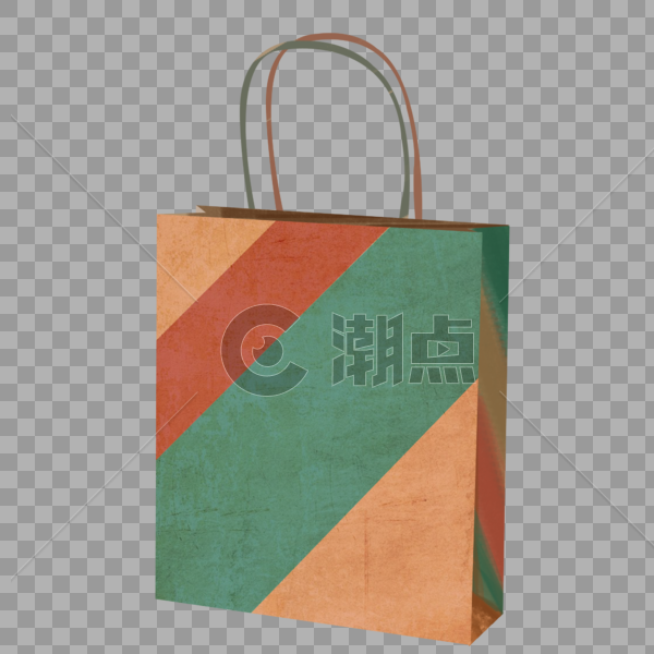彩色羊皮纸材质购物袋图片素材免费下载