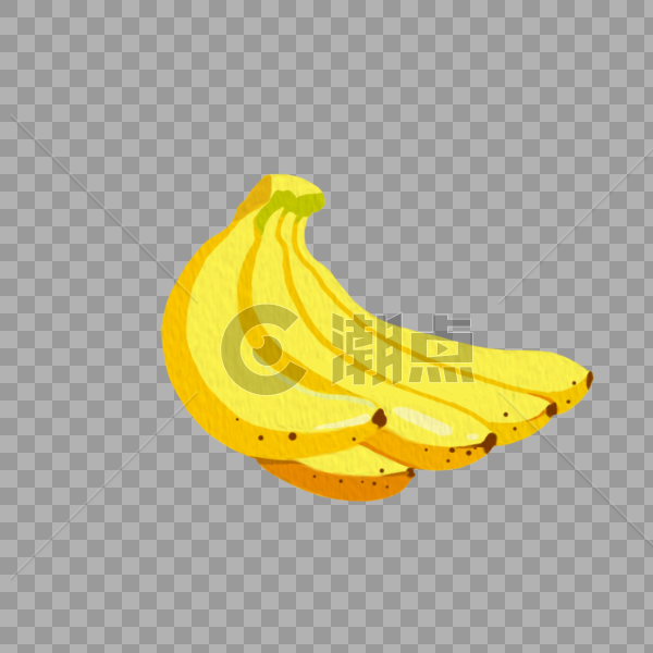 手绘新鲜水果黄色香蕉图片素材免费下载