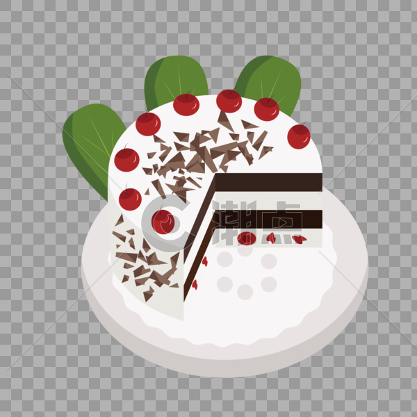 樱桃巧克力奶油蛋糕图片素材免费下载