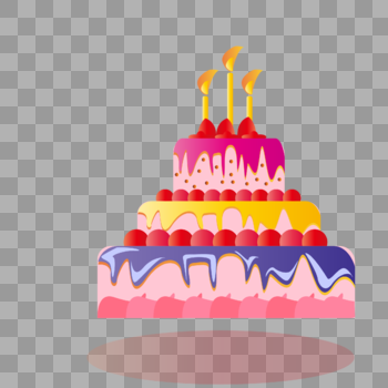 超大粉红少女心蛋糕图片素材免费下载