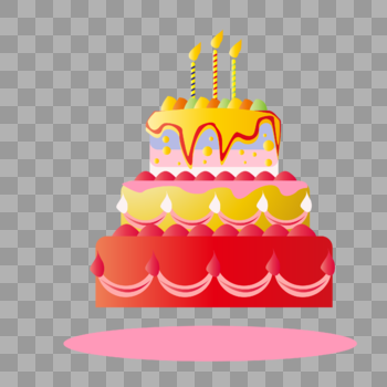 扁平化生日蛋糕矢量图图片素材免费下载