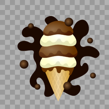 巧克力冰激凌图片素材免费下载
