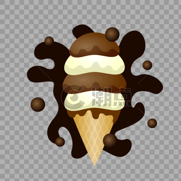 巧克力冰激凌图片素材免费下载