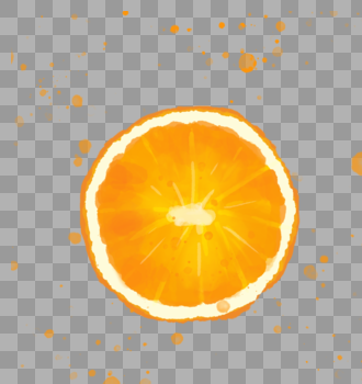 橙子水彩图片素材免费下载