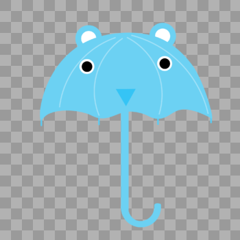 蓝色雨伞图片素材免费下载