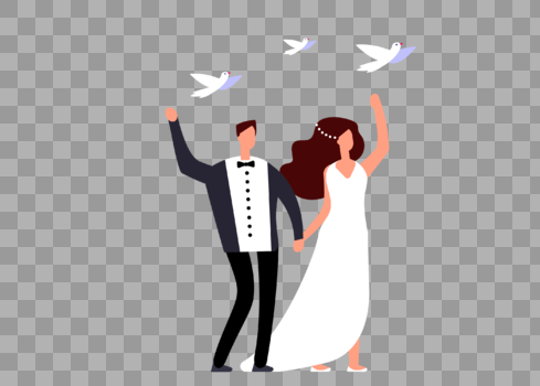 恋人结婚元素图片素材免费下载