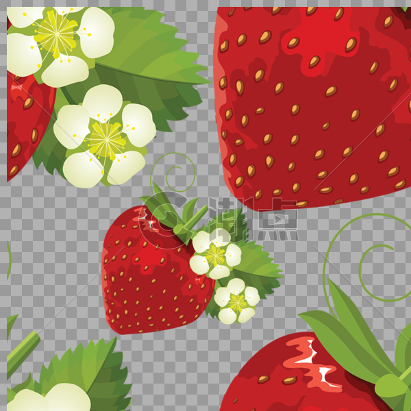草莓图案图片素材免费下载