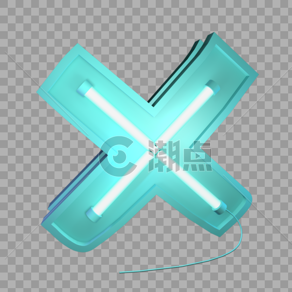 立体字母X图片素材免费下载