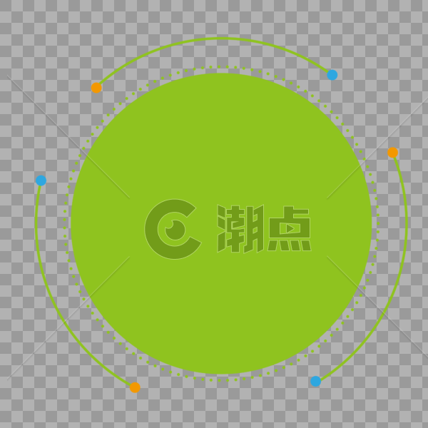 绿色圆形边框图片素材免费下载