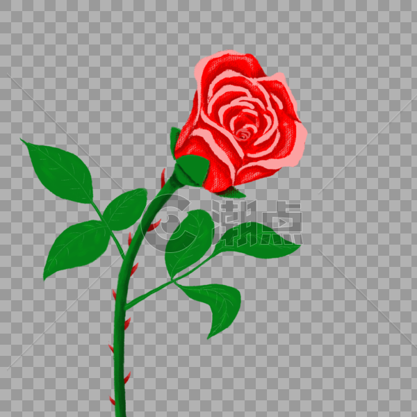 粉笔玫瑰花图片素材免费下载