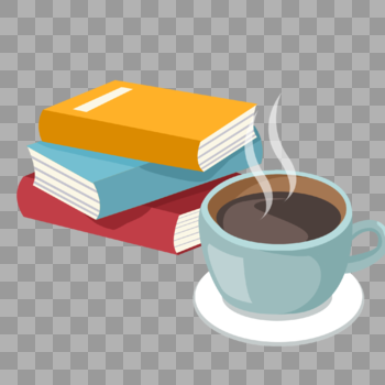 咖啡和书本图片素材免费下载