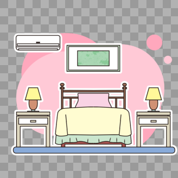 温馨粉色卧室图片素材免费下载