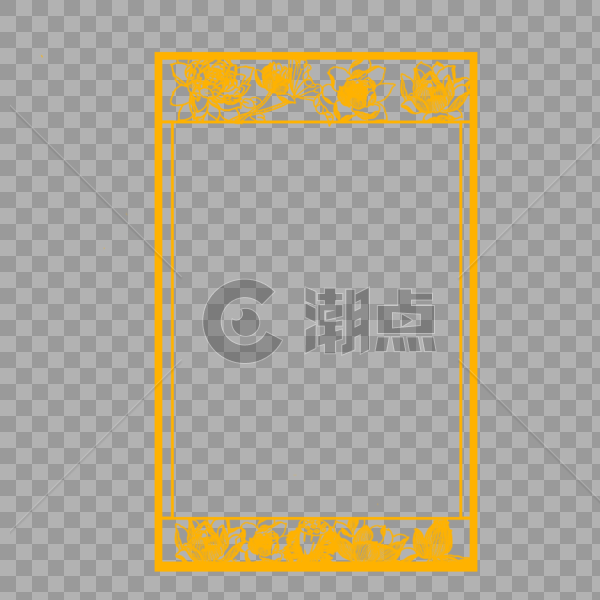 创意中国风黄色边框图片素材免费下载