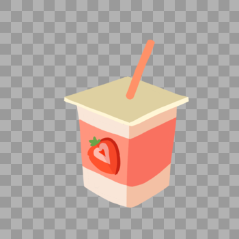 草莓味的酸奶早餐图片素材免费下载