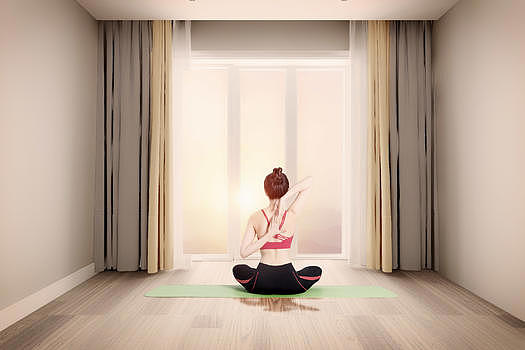 室内瑜伽图片素材免费下载