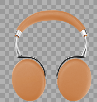 棕色全罩式耳机图片素材免费下载