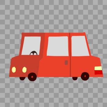 红色的小轿车图片素材免费下载