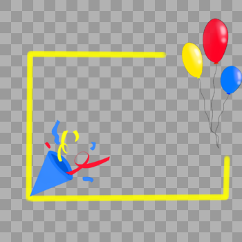 气球和彩带图片素材免费下载