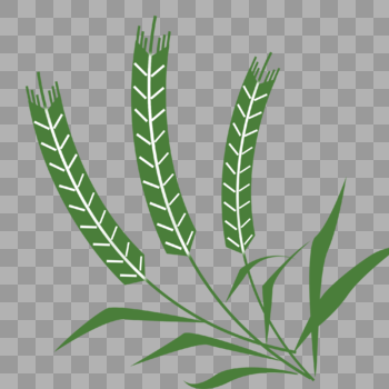 绿色抽象的麦穗图片素材免费下载