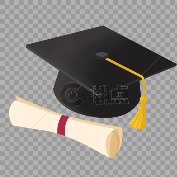 学士帽和毕业证书图片素材免费下载