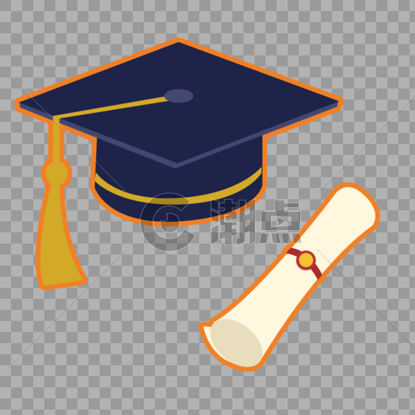 博士帽和毕业证书图片素材免费下载
