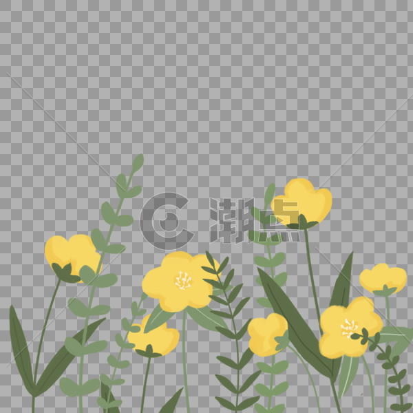 黄色花丛图片素材免费下载