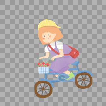骑自行车的小孩图片素材免费下载