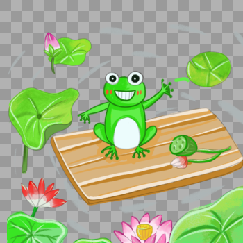 青蛙与池塘图片素材免费下载