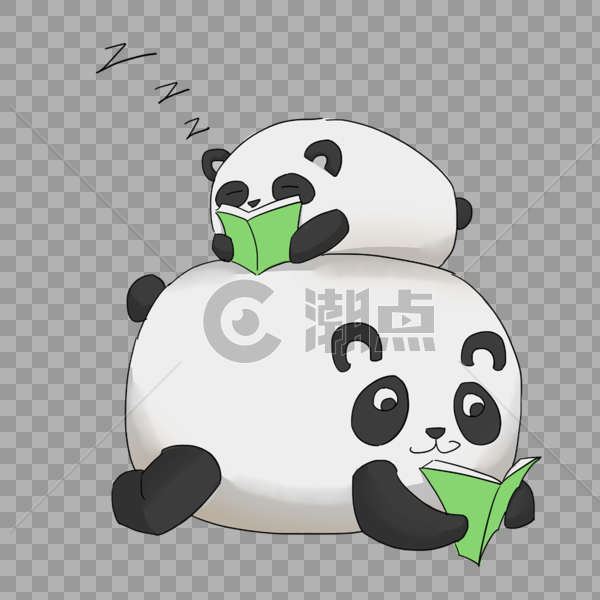 学习的熊猫图片素材免费下载
