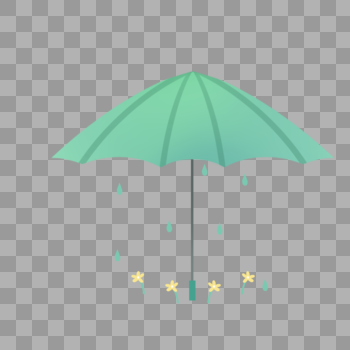 绿色的雨伞图片素材免费下载