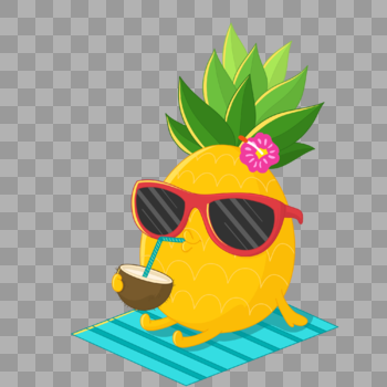 一个度假中的菠萝图片素材免费下载