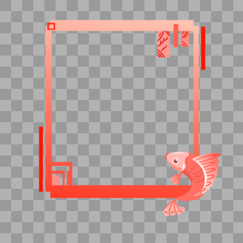 锦鲤边框图片素材免费下载