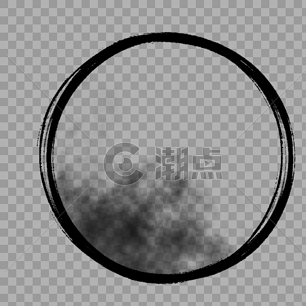 中国风水墨圆形图片素材免费下载