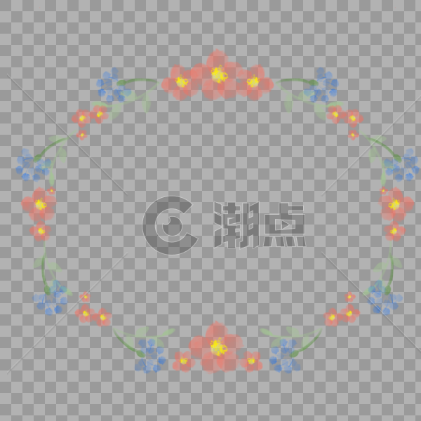 花朵边框花环图片素材免费下载