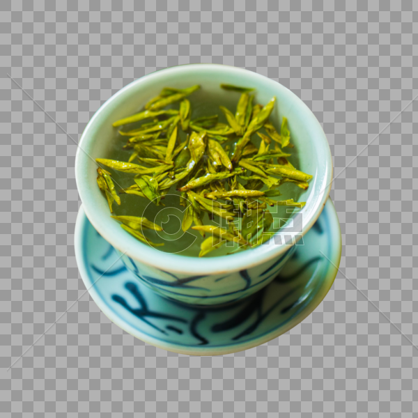 盖碗里的龙井茶水图片素材免费下载