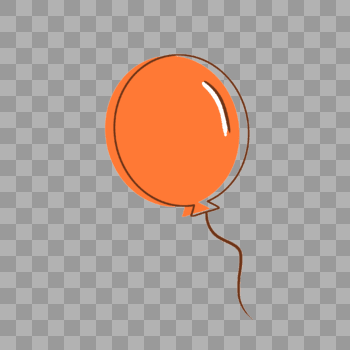 橙色线条气球图片素材免费下载