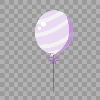 紫色卡通气球图片素材免费下载