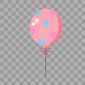 粉色星星气球图片素材免费下载