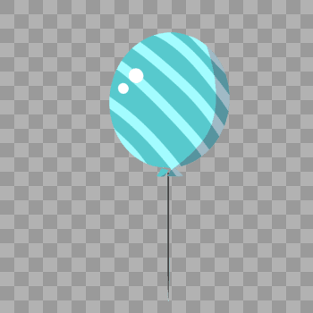 蓝色线条气球图片素材免费下载