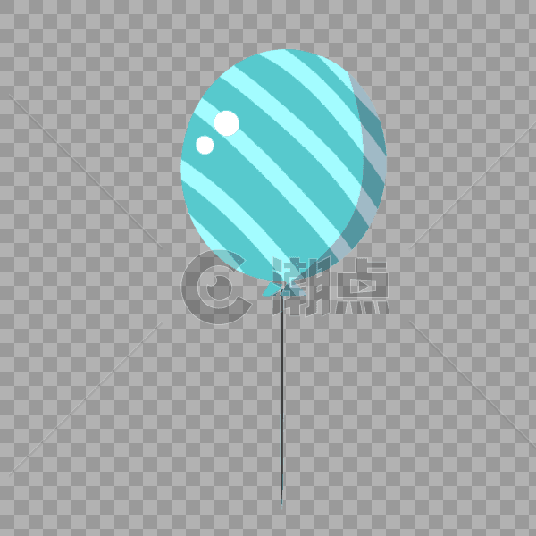 蓝色线条气球图片素材免费下载