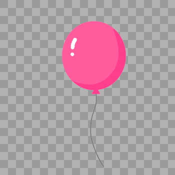 粉色扁平气球图片素材免费下载