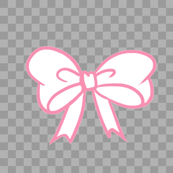 粉色线条蝴蝶结图片素材免费下载