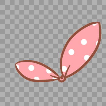粉色兔子蝴蝶结图片素材免费下载